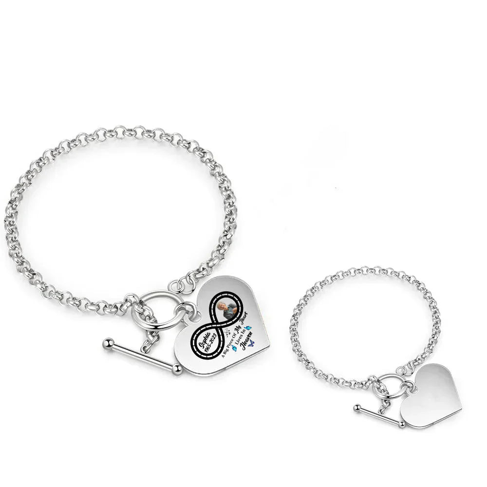 Personalized Infinite love Heart Bracelet - I'm Always With You - Memorial Gift