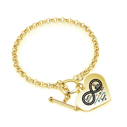 Personalized Infinite love Heart Bracelet - I'm Always With You - Memorial Gift