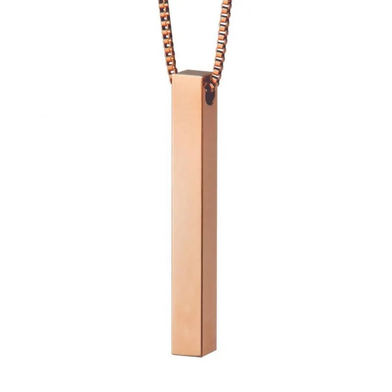 Personalized Vertical Bar Necklace