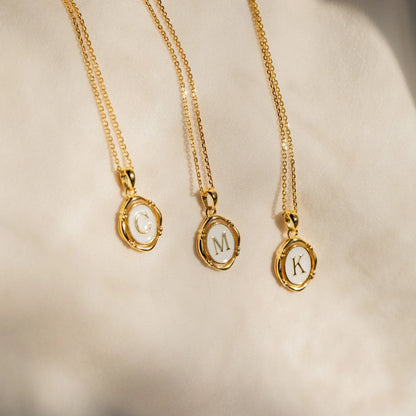 Personalized Ellipsoid Capital Letter Necklace, Perfect Gift For Her